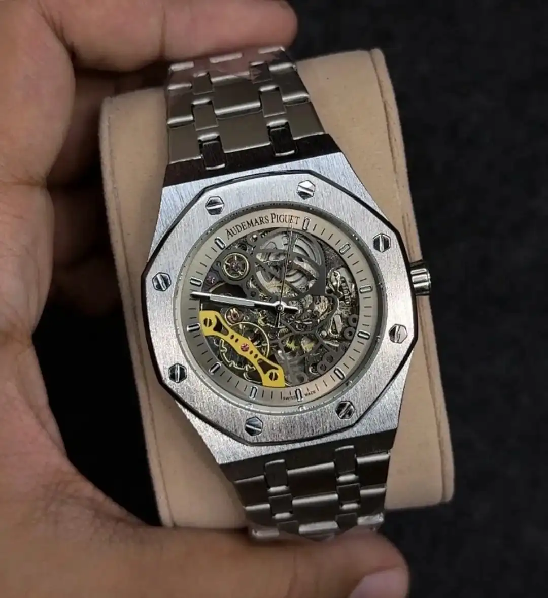 Audemars Piguet Royal Oak Skeleton automatic watch Grey dial