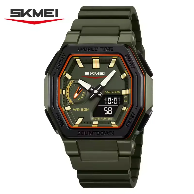 SKMEI 2438 World Time Multi-Functional Sports Men's Watch